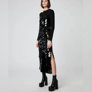 Altuzarra Wynnifred Wool Knit Gradient Pailette Cocktail Dress